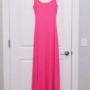 Old Navy Pink Summer Tank Dress Maxi